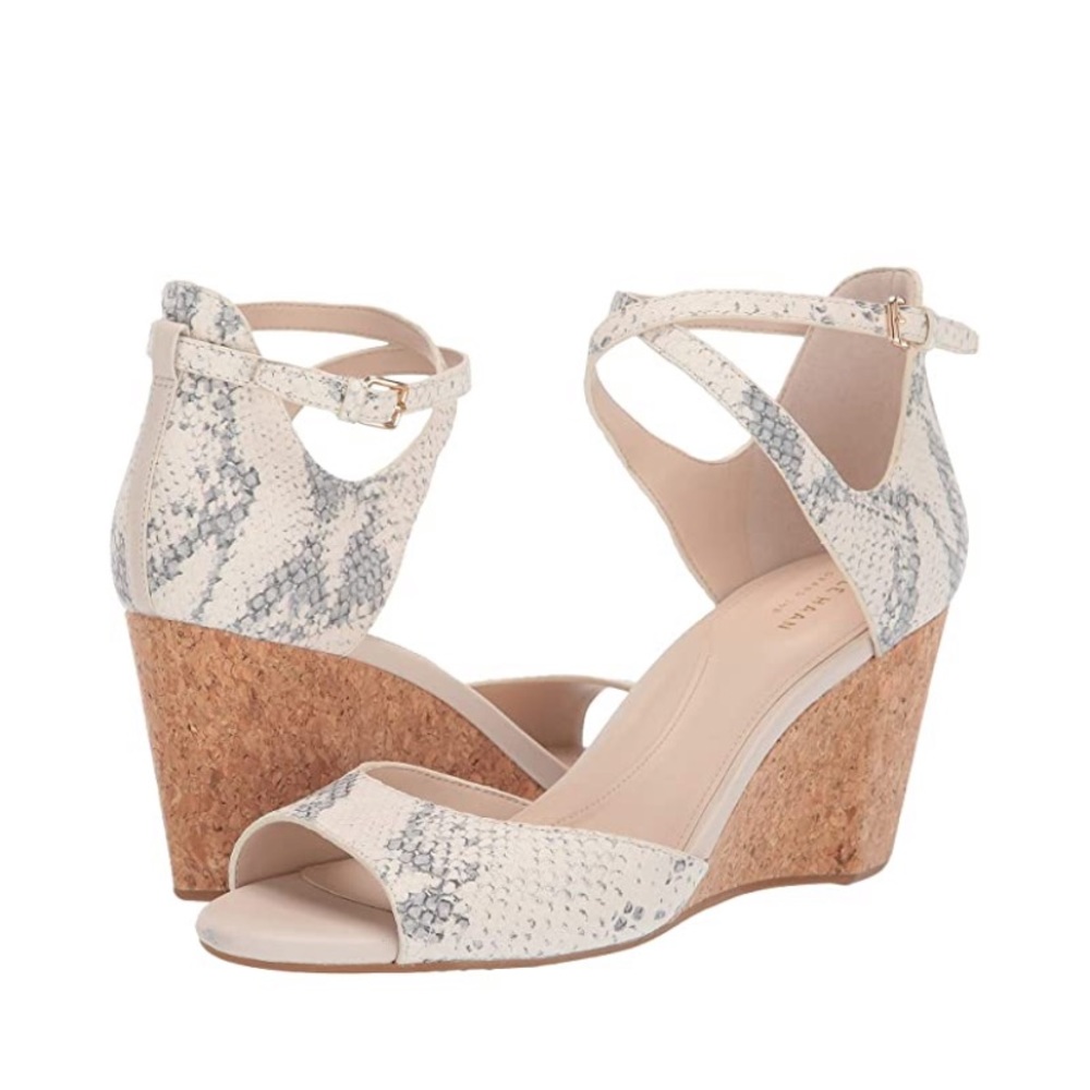 Cole Haan 7.5 Cork Wedge Heel Sandal Sadie